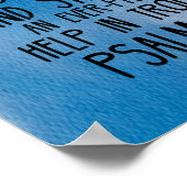 詩篇46:1キリスト教聖書聖句アート ポスター (角)