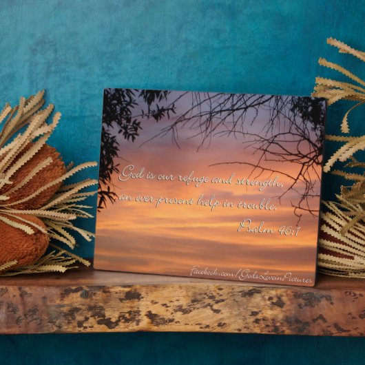 詩篇46:1神は我々の皈依と力である… フォトプラーク
