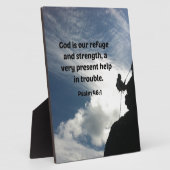 詩篇46:1神は我々の皈依と力である… フォトプラーク (側面)