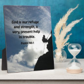 詩篇46:1神は我々の皈依と力である… フォトプラーク (側面)