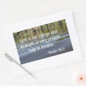 詩篇46:1神は我々の皈依と力である 長方形シール (封筒)