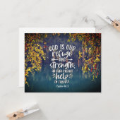 詩篇46:1神は我々の皈依と力の平地である カード (正面/裏面インサイチュ)