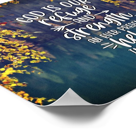 詩篇46:1神は私たちの皈依と力である ポスター (角)