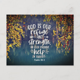 詩篇46:1神は私たちの皈依と力である ポストカード