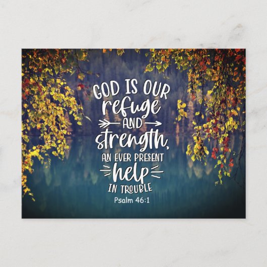 詩篇46:1神は私たちの皈依と力である ポストカード (正面)