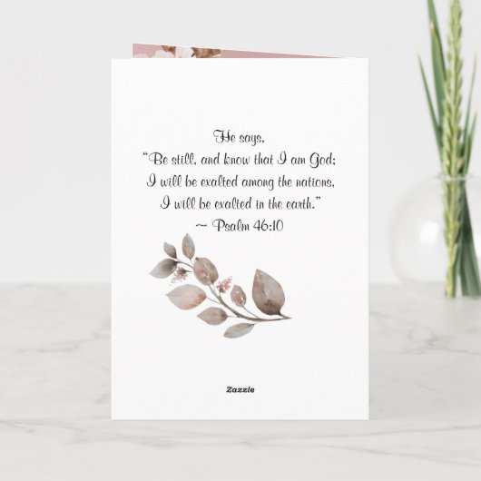 詩篇46:1神は私たちの皈依と力の聖書である カード (裏面)