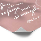 詩篇46:1神は私たちの皈依と力の聖書である ポスター (角)