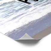 詩篇46:1聖書の聖句ビーチ ポスター (角)