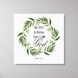 詩篇46:10まだ知っている キャンバスプリント