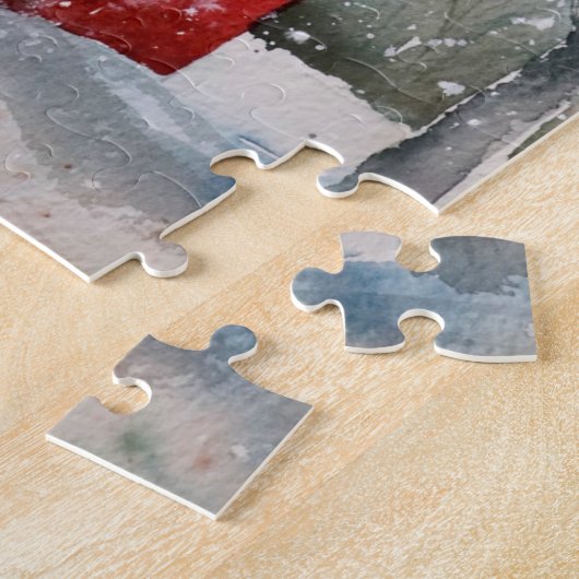 詩篇46:10まだ私は神の冬の雪であることを知っている ジグソーパズル (側面)