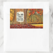 詩篇46:10まだ私は神の秋であることを知っている 長方形シール (バッグ)