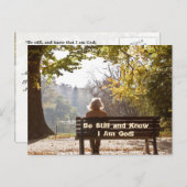 詩篇46:10まだ私は神ポストカードであることを知っている ポストカード (正面/裏面)