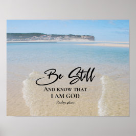 詩篇46:10まだ私を神と知っている、聖なる書物、 経典 ポスター