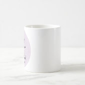 詩篇46:10まだ紫色の花を知っている コーヒーマグカップ (中央)