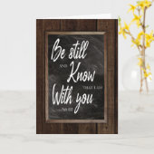 詩篇46:10まだ聖書の聖句を知りなさい カード (黄色い花)