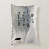 詩篇46:10わたしがまだ神であることを知りなさい。 アクセントクッション (正面(垂直))