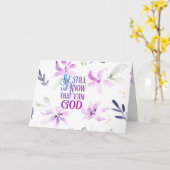 詩篇46:10わたしがまだ神であることを知りなさい カード (黄色い花)