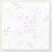 詩篇46:10わたしがまだ神であることを知りなさい ガラスコースター (裏面)