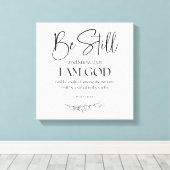 詩篇46:10わたしがまだ神であることを知りなさい キャンバスプリント (インサイチュ (ウッドフロア))