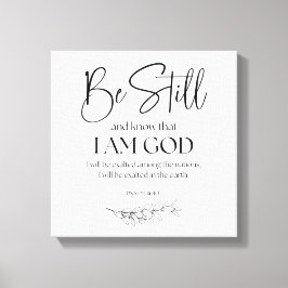 詩篇46:10わたしがまだ神であることを知りなさい キャンバスプリント