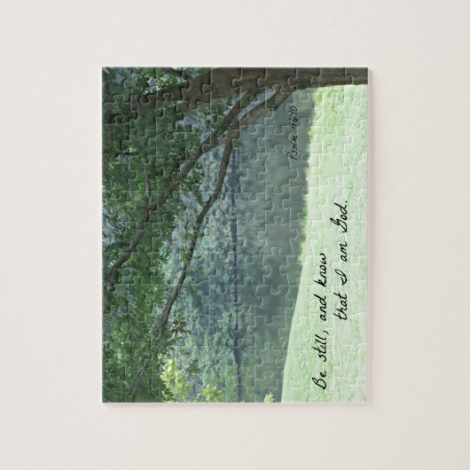 詩篇46:10わたしがまだ神であることを知りなさい。 ジグソーパズル (縦)