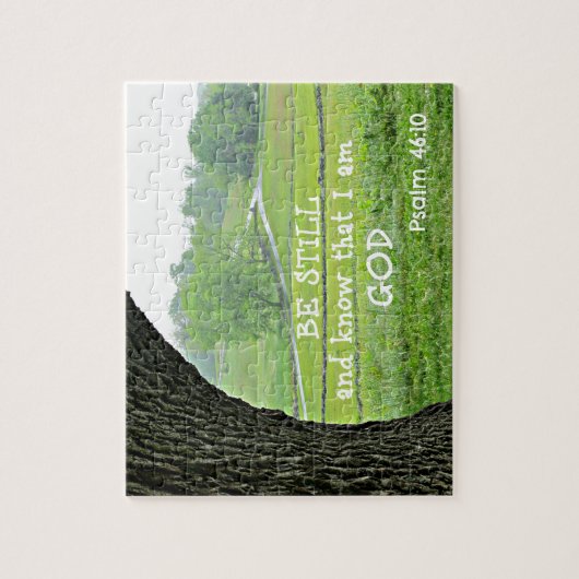 詩篇46:10わたしがまだ神であることを知りなさい。 ジグソーパズル (縦)
