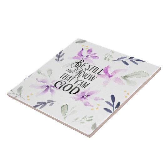 詩篇46:10わたしがまだ神であることを知りなさい タイル (側面)