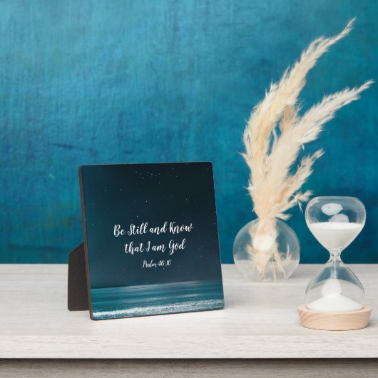 詩篇46:10わたしがまだ神であることを知りなさい フォトプラーク (インサイチュ)