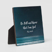 詩篇46:10わたしがまだ神であることを知りなさい フォトプラーク (正面)