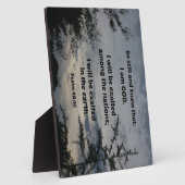 詩篇46:10わたしがまだ神であることを知りなさい フォトプラーク (側面)