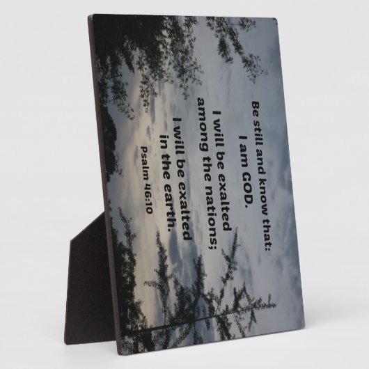 詩篇46:10わたしがまだ神であることを知りなさい フォトプラーク (側面)