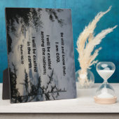 詩篇46:10わたしがまだ神であることを知りなさい フォトプラーク (側面)