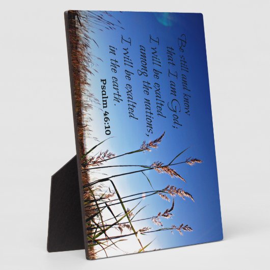 詩篇46:10わたしがまだ神であることを知りなさい フォトプラーク (側面)