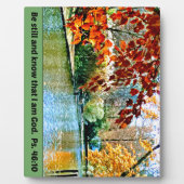 詩篇46:10わたしがまだ神であることを知りなさい フォトプラーク (正面)