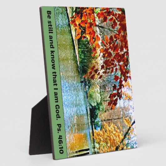 詩篇46:10わたしがまだ神であることを知りなさい フォトプラーク (側面)