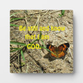 詩篇46:10わたしがまだ神であることを知りなさい。 フォトプラーク (正面)