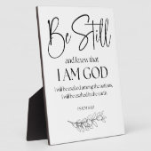 詩篇46:10わたしがまだ神であることを知りなさい フォトプラーク (側面)