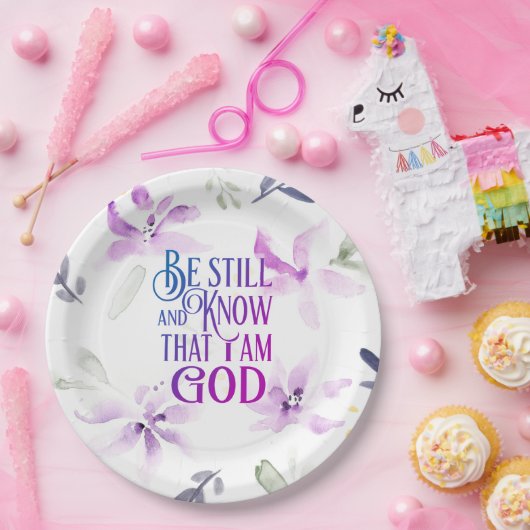 詩篇46:10わたしがまだ神であることを知りなさい ペーパープレート (パーティー)