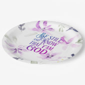 詩篇46:10わたしがまだ神であることを知りなさい ペーパープレート (アングル)