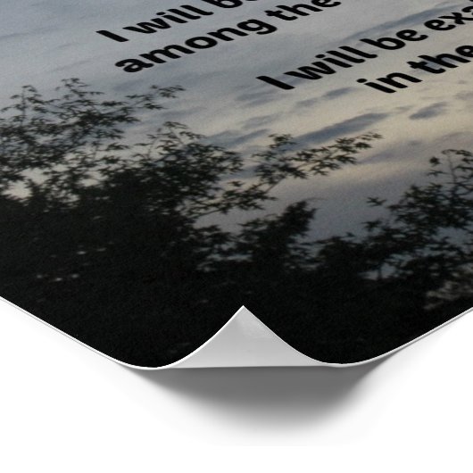 詩篇46:10わたしがまだ神であることを知りなさい ポスター (角)