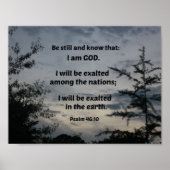 詩篇46:10わたしがまだ神であることを知りなさい ポスター (正面)