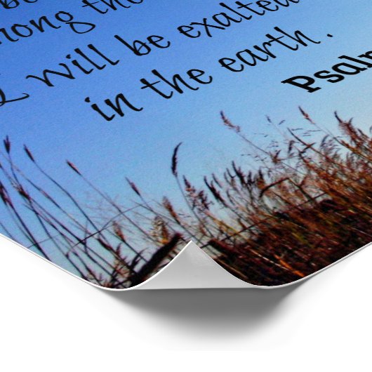 詩篇46:10わたしがまだ神であることを知りなさい ポスター (角)