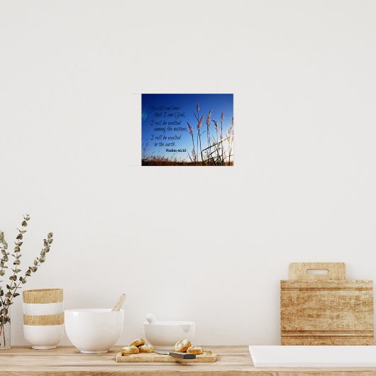 詩篇46:10わたしがまだ神であることを知りなさい ポスター (キッチン)