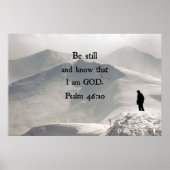 詩篇46:10わたしがまだ神であることを知りなさい。 ポスター (正面)