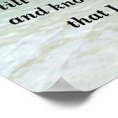 詩篇46:10わたしがまだ神であることを知りなさい ポスター (角)