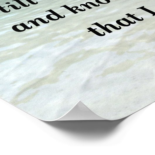 詩篇46:10わたしがまだ神であることを知りなさい ポスター (角)