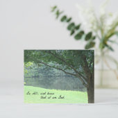 詩篇46:10わたしがまだ神であることを知りなさい。 ポストカード (スタンド正面)