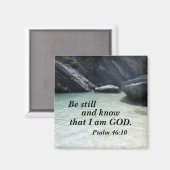 詩篇46:10わたしがまだ神であることを知りなさい。 マグネット (正面/裏面)