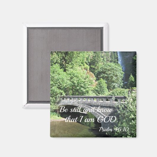 詩篇46:10わたしがまだ神であることを知りなさい。 マグネット (正面/裏面)