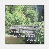 詩篇46:10わたしがまだ神であることを知りなさい。 マグネット (正面)